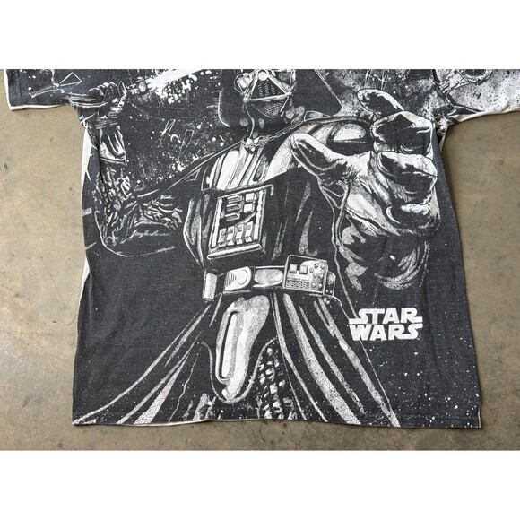 Vintage Star Wars Darth Vader Front AOP Death Star Size XL Short Sleeve Shirt - Picture 7 of 7